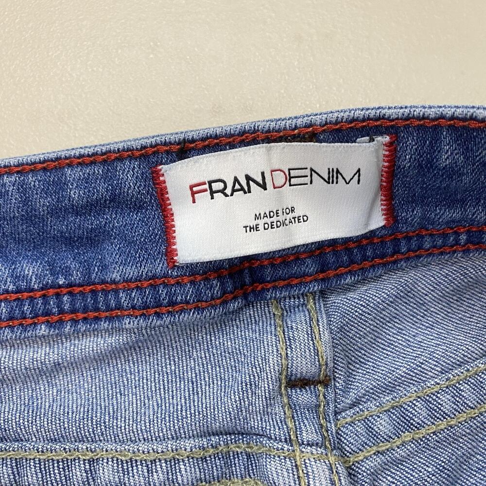 Fran Denim Heather Jeans Womens 31 Medium Wash Mid Rise Straight Crop 33x26 - Picture 9 of 12